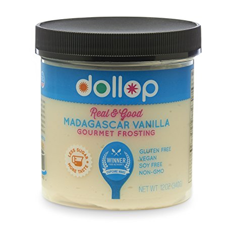 Dollop Gourmet Frosting | All Natural, Gluten Free, NON-GMO, Dairy Free, Vegan | 12 oz (Madagascar Vanilla)