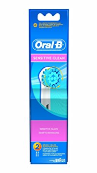 Oral-B Sensitive Clean Electric Toothbrush Replacement Heads Powered by Braun - Pack of 2