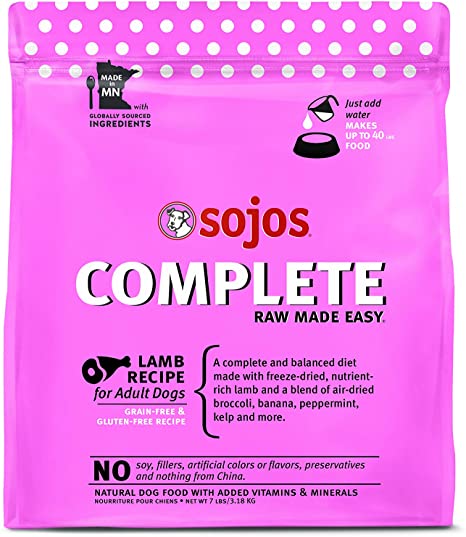 SOJOS Complete Beef Recipe Adult Grain-Free Freeze-Dried Raw Dog Food