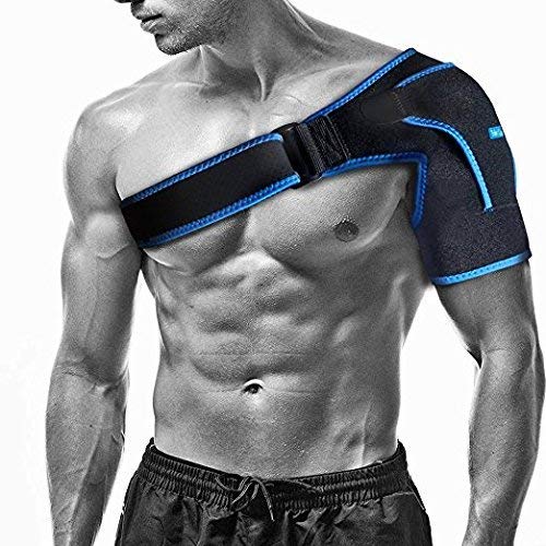 Shoulder Stability Brace with Pressure Pad by Babo Care – Light and Breathable Neoprene Shoulder Support for Rotator Cuff, Dislocated AC Joint,Shoulder Pain, Shoulder Compression Sleeve