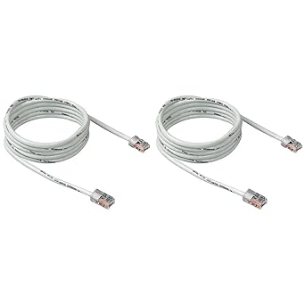 Belkin Cat-5e Patch Cable (White, 25 Feet) (Pack of 2)