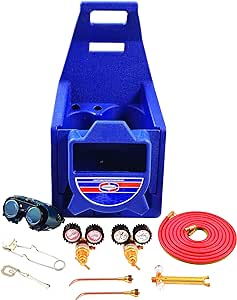 Uniweld KC100P Centurion Weld, Braze Outfit with 511 Plastic Carrying Stand brass, copper, blue