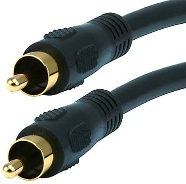 Monoprice102743 75 Ohm Digital Coaxial Audio/Video RCA Cable Black