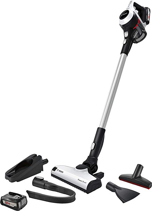 Bosch BCS611Unlimited Series 6 Cordless Vacuum Cleaner, Plastic, White