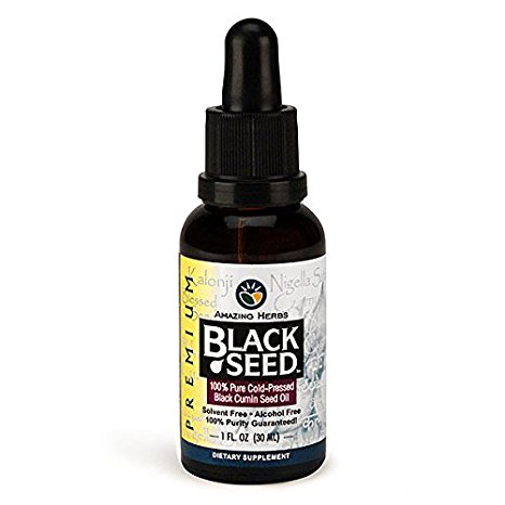 Amazing Herbs Black Seed Cold-Pressed Oil, 1 fl oz (Pack of 3 (1 fl oz ea))