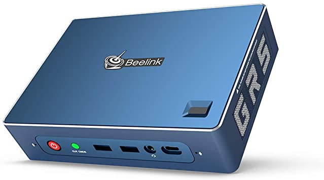 Beelink GT-R Mini PC Win 10 Pro,AMD Ryzen 5 3550H Processor 16GB DDR4 /512GB SSD / 2GB Graphics Card,WiFi 6/BT 5.0/Dual Gigabit Ethernet/DP HDMI USB C Four Display Output/Fingerprint Unlock