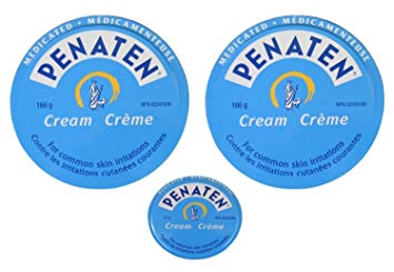 Penaten Medicated Cream Convenient Economical 3 Tin Pack, 2 Large 5.86 Oz(166gm) Tins And 1 X 0.95 Oz(27gm) Diaper Bag/Purse Size Tin - Total 12.66 OZ(359gm)