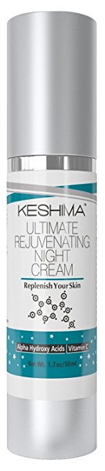 Ultimate Night Cream by KESHIMA - with Vitamin C, Alpha Hydroxy Acids (Glycolic Acid, Lactic Acid, Fruit Acids)