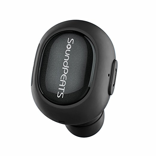 SoundPEATS Bluetooth Headset Wireless Earbuds Earphones with Mic for iPhone 7/Plus Samsung LG HTC Motorola iPad (Black)