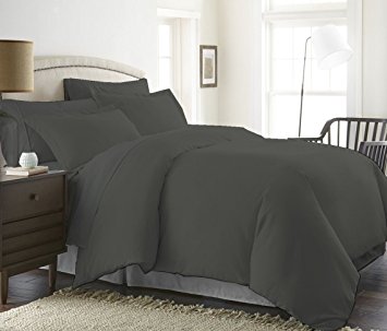 Luxurious, Soft and Hypoallergenic 100% Egyptian Cotton 1000 Thread Count Duvet Cover (1 Pc Duvet Cover with Zipper Closure) By BED ALTER Solid.(Elephant Grey, Queen/Full)