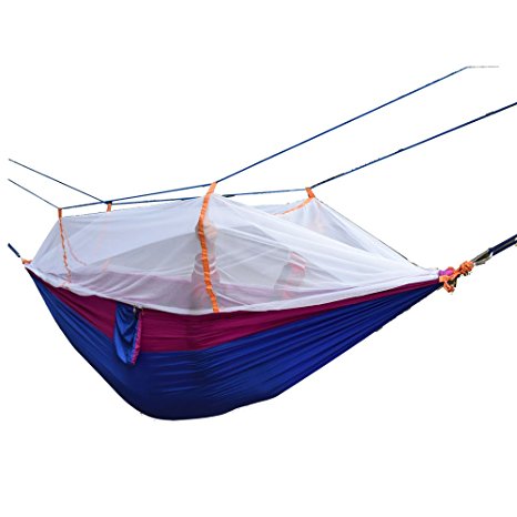 Yosoo Travel Camping Outdoor Nylon Fabric Hammock Parachute Bed Double Hammock