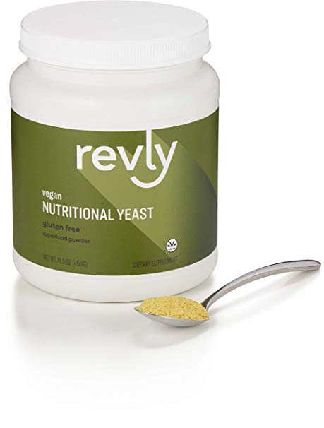 Amazon Brand - Revly Nutritional Yeast Superfood Powder, 15.9 Ounce, 30 Servings, Vegan