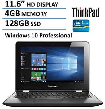 2016 Newest Lenovo Thinkpad Premium 11.6-inch Ultra-Durable Laptop, Quad-Core Intel N2940 up to 2.25GHz , 4GB DDR3L, 128GB SSD, Anti-Glare HD Display, HDMI, Bluetooth, Webcam, Windows 10 Professional
