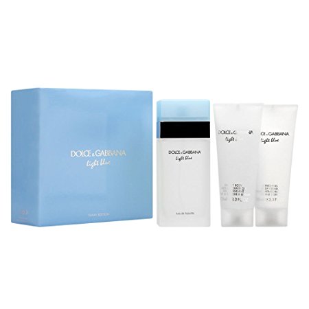 Dolce & Gabbana Light Blue Woman Eau de Toilette Vaporisateur 100 ml/Shower Gel 100 ml/Body Cream 100 ml Set