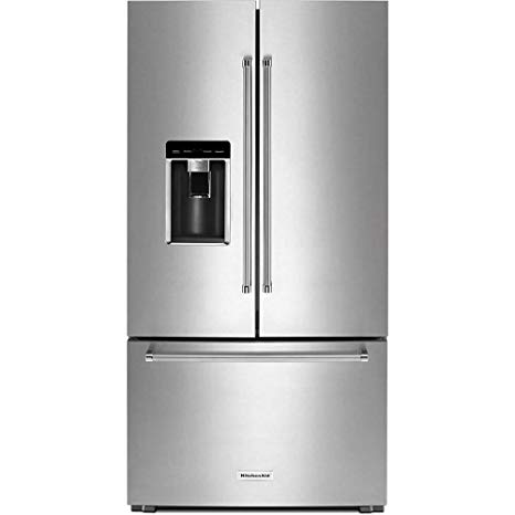 KitchenAid Stainless Steel Counter-Depth French Door Refrigerator (Renewed)