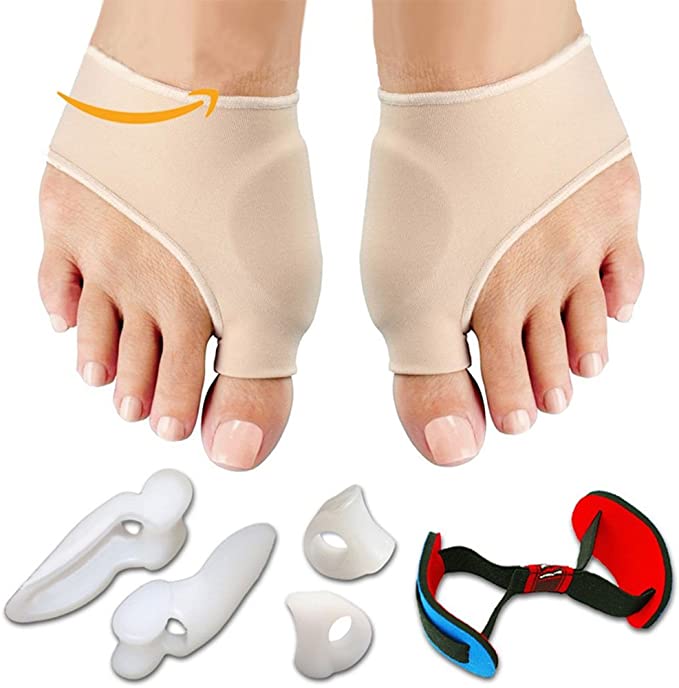 Heryaa Orthopedic Bunion Correction Pedicure Socks Silicone Hallux Valgus Corrector Braces Toes Separator Feet Care Tool