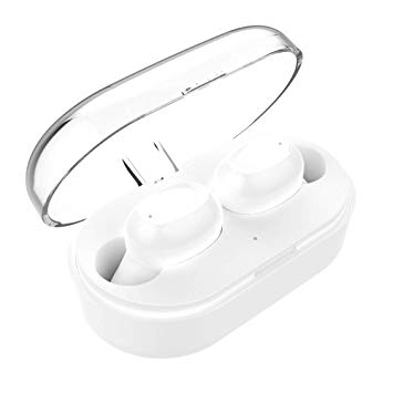 True Wireless Earbuds,UQi Latest Wireless Bluetooth 5.0 Auto Pairing Headphone,IPX7 HiFi Stereo Sound TWS Touch Control in-Ear Sport Headset,20H Total Play Time Compatible with iPhone/Android (White)