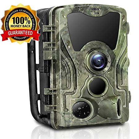 Trail Camera 16MP 1080P 2.4" LCD Game & Hunting Camera with 42pcs IR LEDs Infrared Night Vision up to 75ft/23m IP65 Waterproof for Wildlife Animal Scouting Digital Surveillance … (yellow)