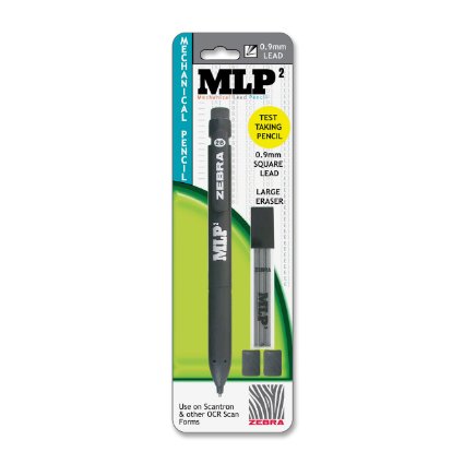Zebra MLP2 Square Lead Mechanical Pencil, 0.9mm, Assorted, 1 Pack (55301)