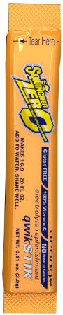 Sqwincher ZERO Qwik Stik -Sugar Free Electrolyte Powdered Beverage Mix, Orange  060100-OR (Pack of 50)