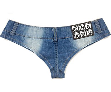 Yollmart Women's Sexy Denim Thong Cheeky Jeans Shorts