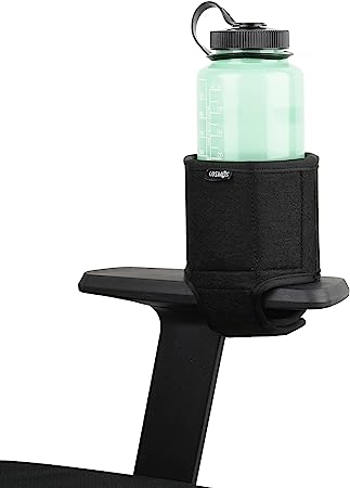 Cosmos Arm Chair Cup Holder Armrest Drink Can Water Bottle Holder for Armrest Chair, Recliner, Gaming & Office Chair, Foldable Felt in Black Color