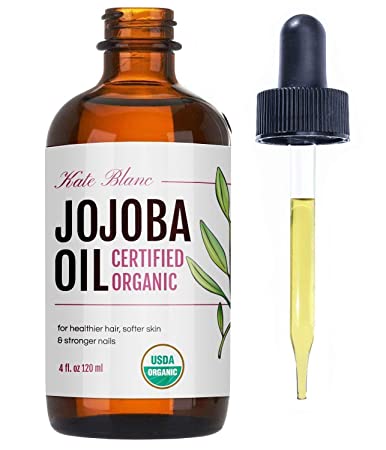Jojoba Oil (4 oz), USDA Certified Organic, 100% Pure, Cold Pressed, Unrefined. Revitalizes Hair and Gives Skin a Radiant, Youthful Look. Great treatment for Face, Lips, Cuticles, Stretch Marks, Beard