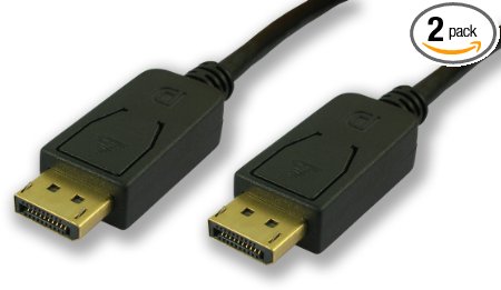 Lynn Electronics DPMM-6F 6-Feet Display Port M/M v1.2 Compliant Cable, 2-Pack
