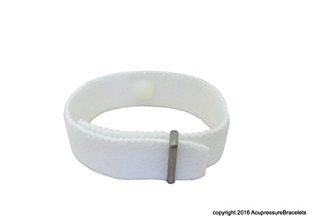 Insomnia Relief H7 Acupressure Bracelet for Sleeplessness, Anxiety, Nervousness, Palpitations (one bracelet) White