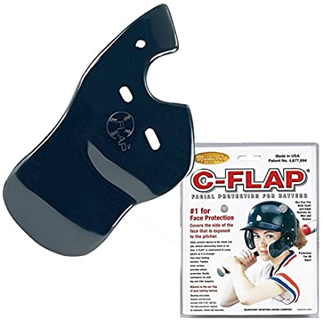 Authentic Baseball Shop Navy Right C-Flap (Left Handed Hitter) Batter's Helmet Face Protector Attachment (Helmet Sold Separately)