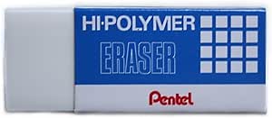 Pentel Eraser, Hi-Polymer Eraser, White (ZEH-05), 3 pcs. in 1 pack