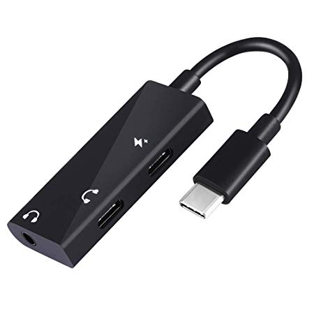 USB C to 3.5mm Headphone Jack Adapter - ARKTEK 3 in 1 USB Type C to Audio Aux Cable Headphone Jack Hi-Res PD Fast Charge Adapter, for iOS Pad Pro 2018 OnePlus 7 Pro Pixel 4 Galaxy Note 10 and More