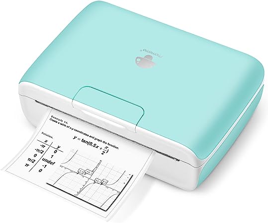 Phomemo M04S Mini Thermal Printer - Inkless Thermal Printer Portable Bluetooth Printer, 53/80/110mm Printing Width, 304dpi, Compatible with iOS&Android, Ideal for Documents,Notes,Labels,Stickers,Green