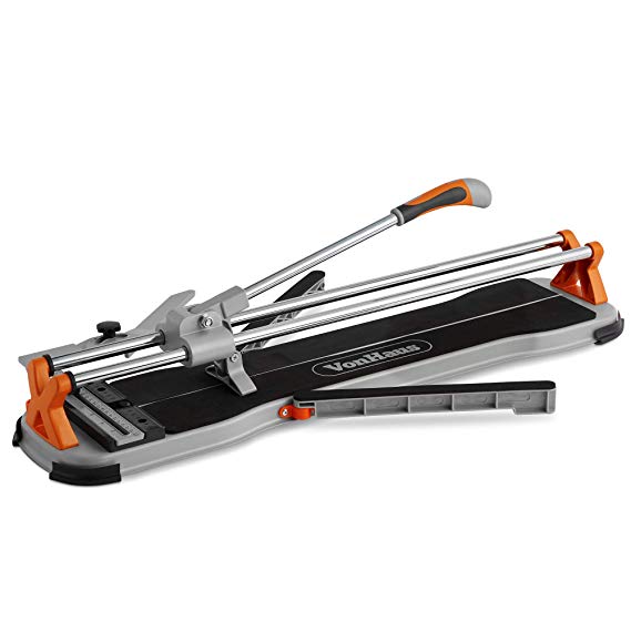 VonHaus 24 Inch Manual Tile Cutter with Tungsten Carbide Cutting Wheel, Anti-sliding Rubber Surface, 1x Spare Scoring Wheel - Suitable for Porcelain and Ceramic Floor and Ceiling Tiles