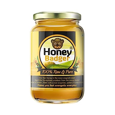 Honey Badger Organic-Raw-Honey Unprocessed 100% Pure Honey (500gm)