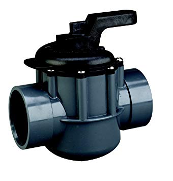 Pentair 263029  Grey/Black Diverter Valve 2-Way 2-Inch (2-1/2-Inch Slip Outside), PVC, Grey/Black