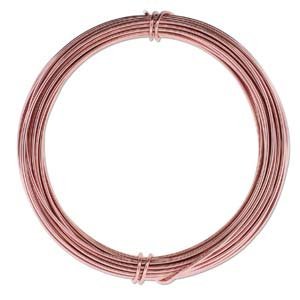 Beadsmith Aluminum Craft Wire, 12 Gauge, 39 Feet (Rose Gold)