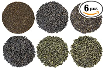 Solstice Patriotic Tea Sampler, 6 Assorted Loose Leaf Teas, American History Set with all the Teas Thrown in the Boston Harbor in 1773, Makes Approx. 90 Cups