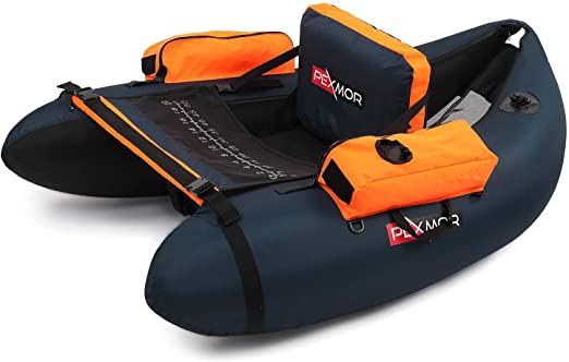 PEXMOR Inflatable Fishing Float Tube,350LBS Capacity, with Storage Pockets and Comfortable Padded Seat,Adjustable Shoulder Straps and Carry Bag, for River Lake Fishing,bass Fly Fishing
