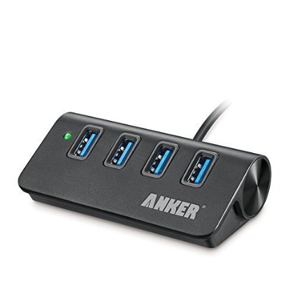 Anker AH430 Bus-Powered USB 3.0 4-Port Hub, Aluminum Hub with 2-Foot USB 3.0 Cable