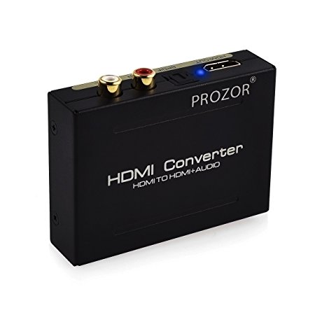 PROZOR Audio Converter Adapter HDMI to Optical RCA Audio Video Adapter HDMI to HDMI   SPDIF/ Toslink   RCA L/R Digital HDMI Converter Optical Fiber Output with USB Cable up to 1080P for Apple TV Blu-ray Player Xbox One