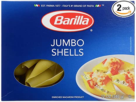 Barilla Jumbo Shells Pasta, 12 Oz (pack of 2)