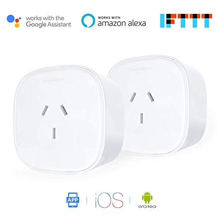 Wi-Fi Smart Plug 2 Pack with Energy Monitor, App Remote Control, Compatible with Google Home and IFTTT, SAA & RCM Certified, by Meross