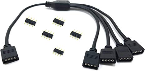 MICRO CONNECTORS F04-RGB04-30 30cm 1 to 4 RGB Splitter Cable