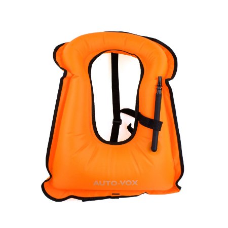 AUTO-VOX Adult Snorkeling Jacket Dive Safety Water for Man Woman Orange