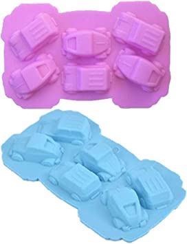 Silicone Chocolate Molds Car Cars Candy Molds for Jello, Crayons, Fondant, Hard Candy, Keto Fat Bombs, Resin ( 2 Pack )