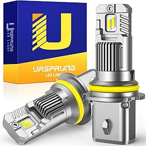 Ursprung 9007 HB5 Light Bulbs, 600% Brighter 2024 Upgraded, 1:1 Same Size, Plug and Play, 6000K 9007 Turn Signal Fog Light Bulbs, Pack of 2