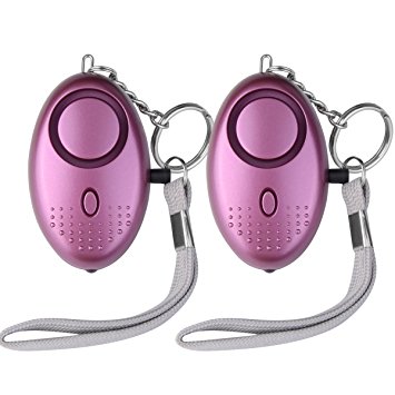 Personal Alarm Keychain 2 Pack ASTUBIA SOS Emergency Self-Defense Safe Siren Sound Alarm with Built-in Flashlight Anti-Attack Anti-Rape Anti-Theft Song Alarm for Students Women Kids Elderly Explorer