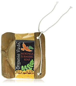 Organic Veda Moringa Turmeric Herbal Soap. ★ Plant Based Vitamains and Minerals. ★ Mild and Gentle Daily Care.