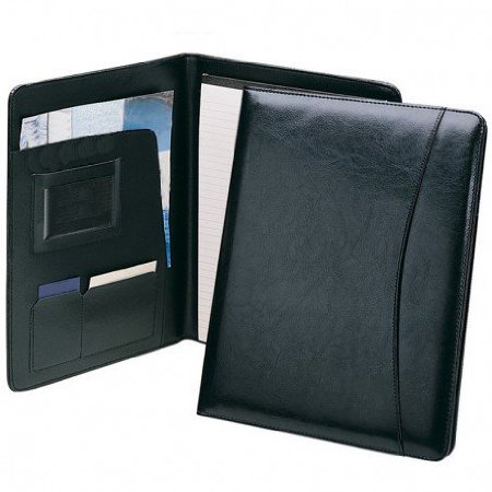 High Quality Professional Padfolio - Includes Writing Pad Pen Loop Card and ID Slots and Extra Pockets